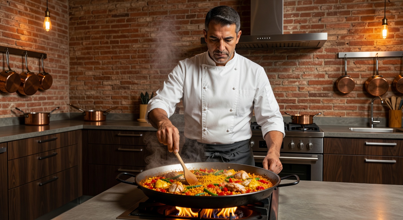 Chef cocinando